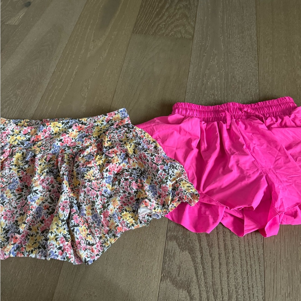 Old Navy Floral and Bright Pink Kids Skirt Set